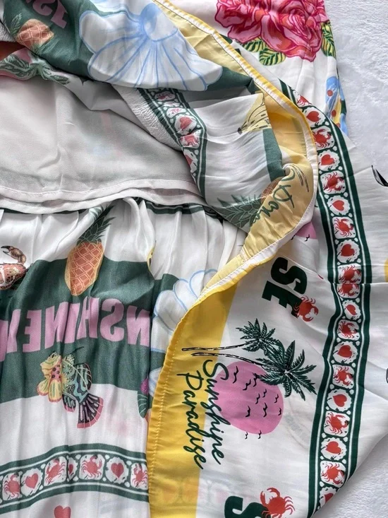 RACHEL ZOE Sunshine Paradise Tiered Maxi Skirt--NWT--M - Picture 9 of 12